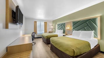 Premium bedding, pillowtop beds, in-room safe, desk