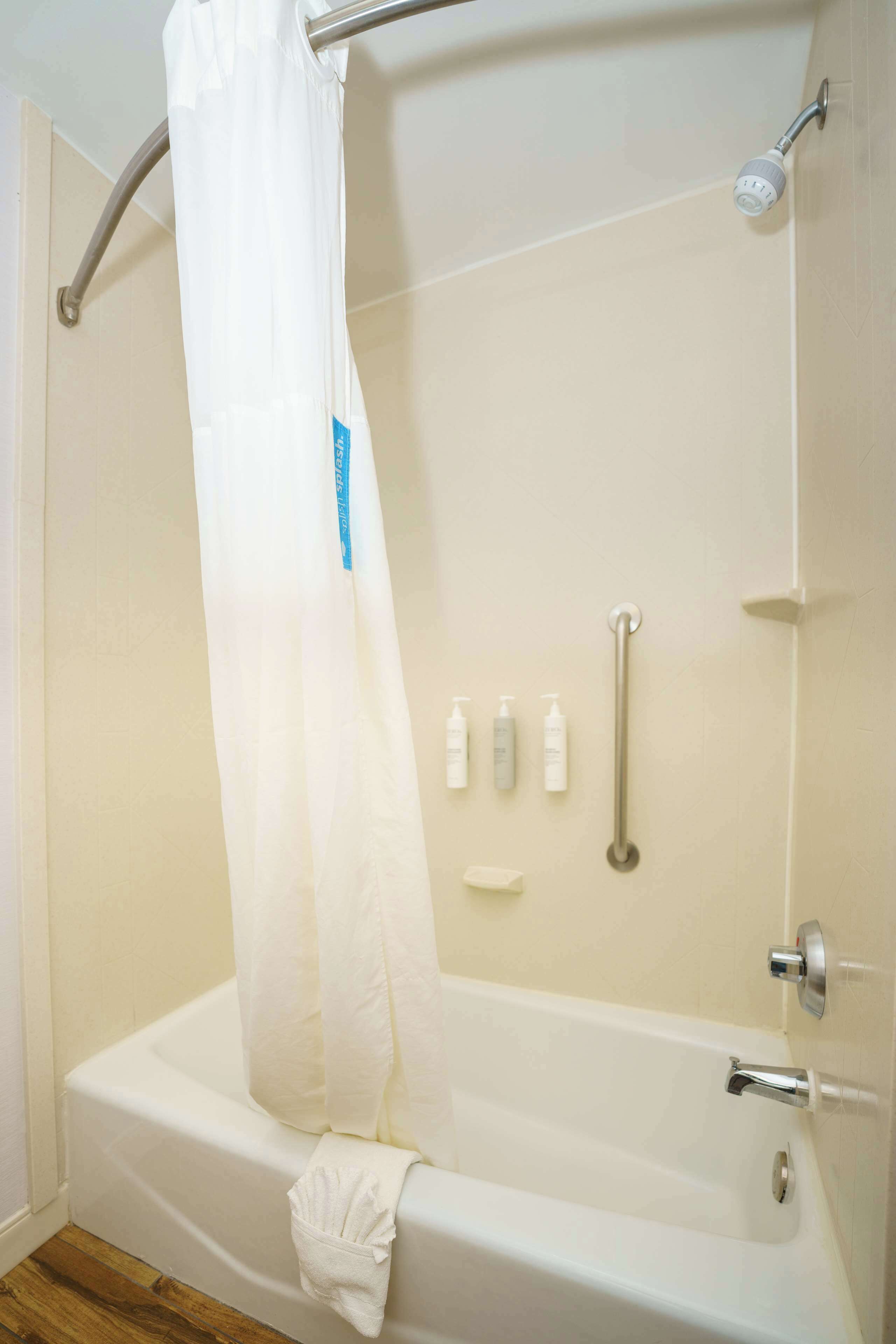 two queen beds non smoking | bathroom | hair dryer, towels