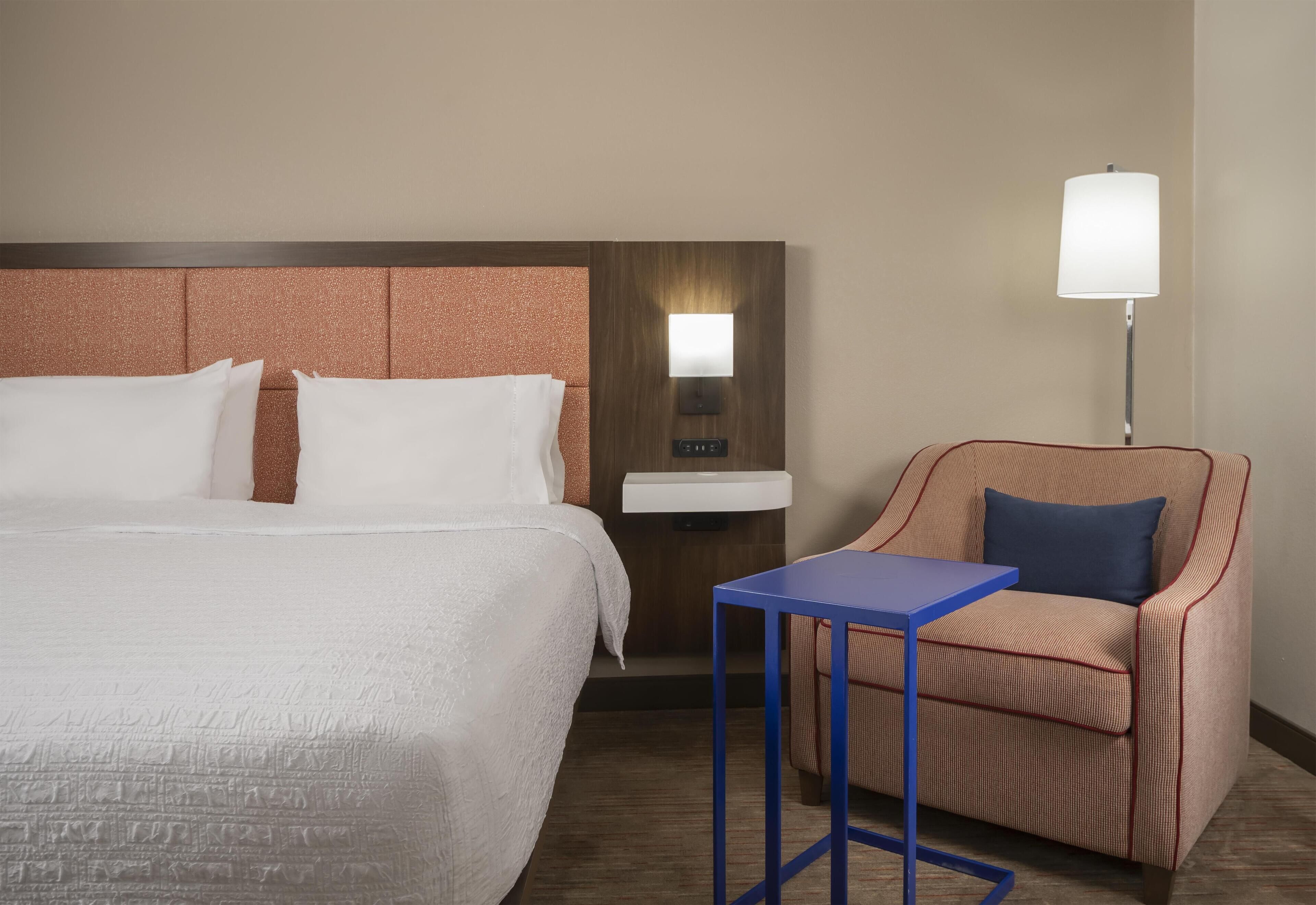 Down duvets, pillow-top beds, in-room safe, desk