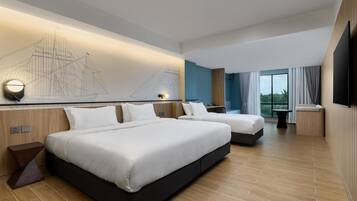 Executive Room, Multiple Beds, Non Smoking | Desk, iron/ironing board