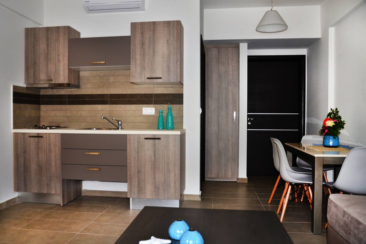 superior apartment | private kitchen | fridge, dishwasher, electric kettle, cookware/dishes/utensils