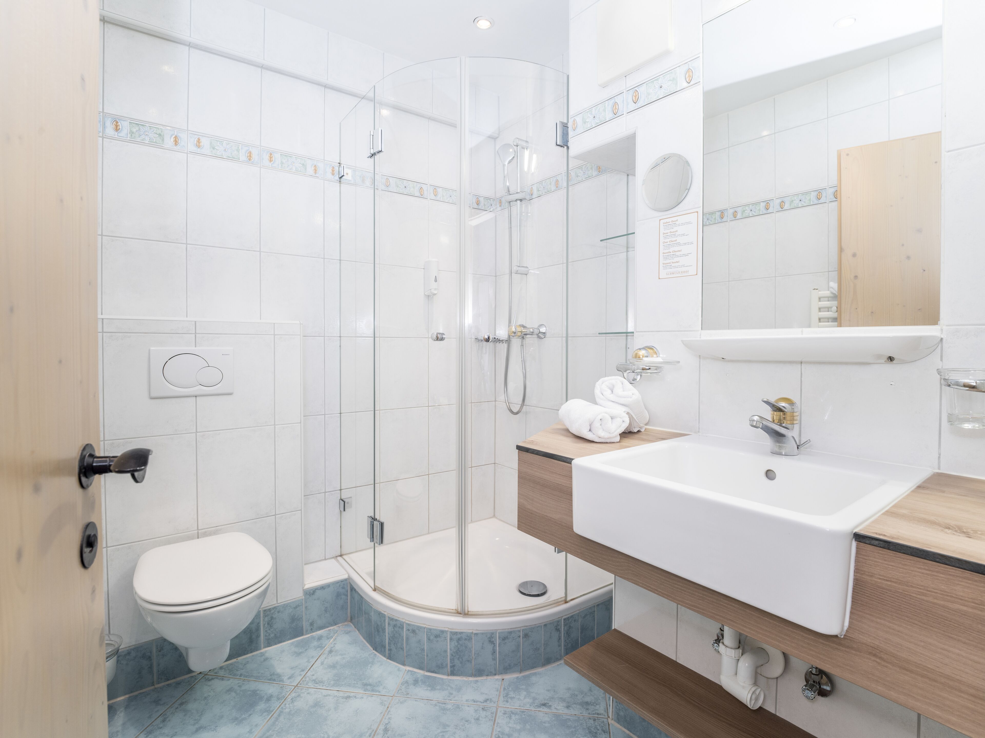 eco-friendly toiletries, hair dryer, bathrobes, towels