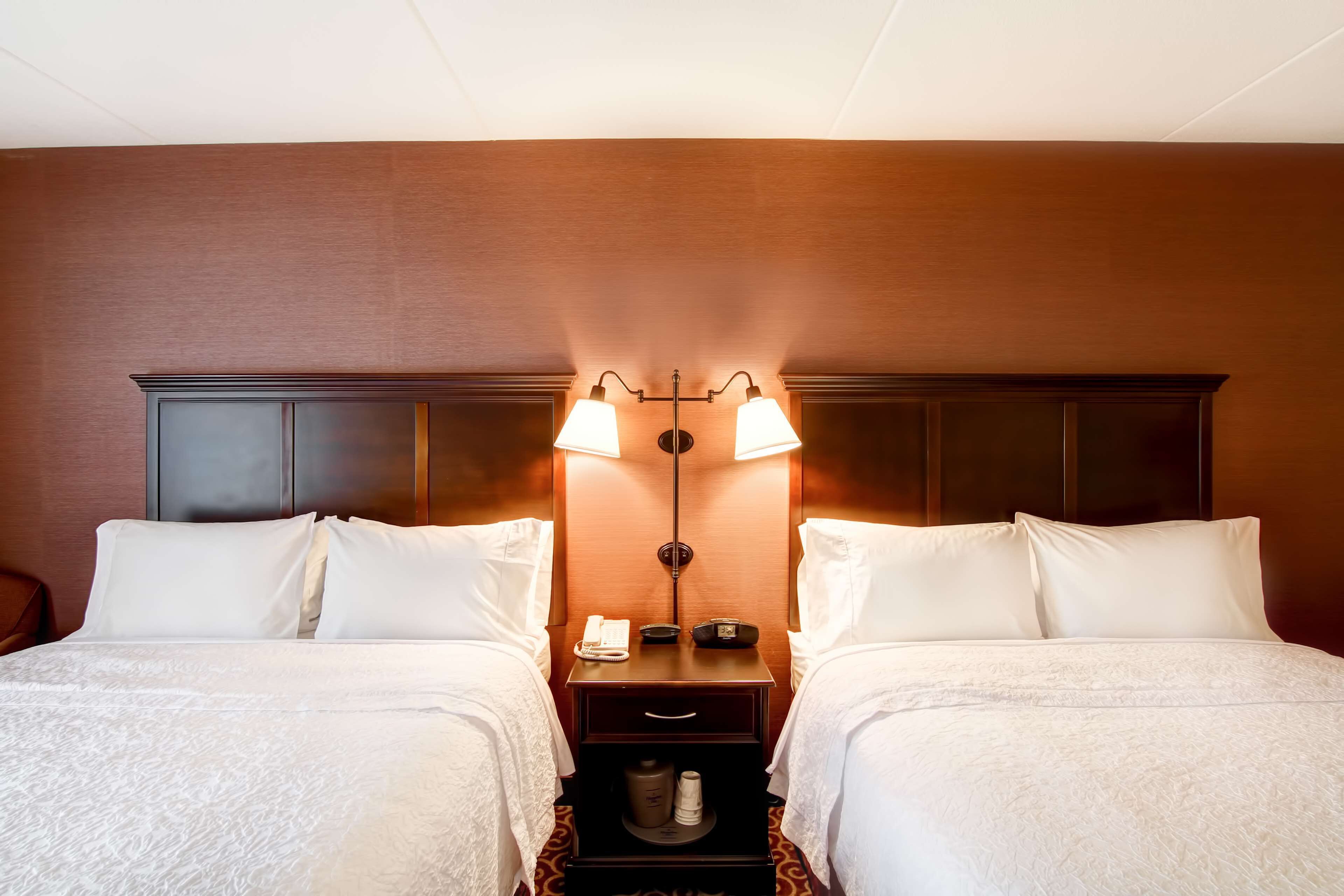 two queen beds non smoking | in-room safe, desk, iron/ironing board, travel cot