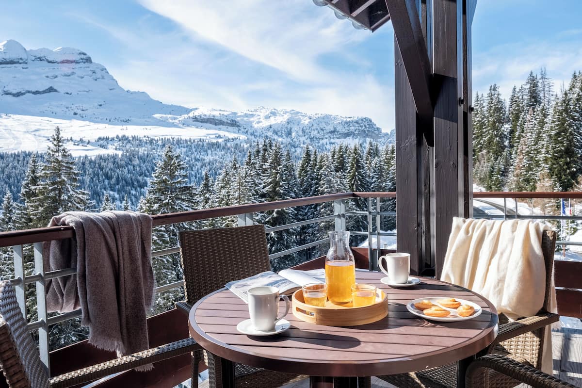 Appartement 10 personnes - 4 chambres- Balcon - Vue montagne | Balkong