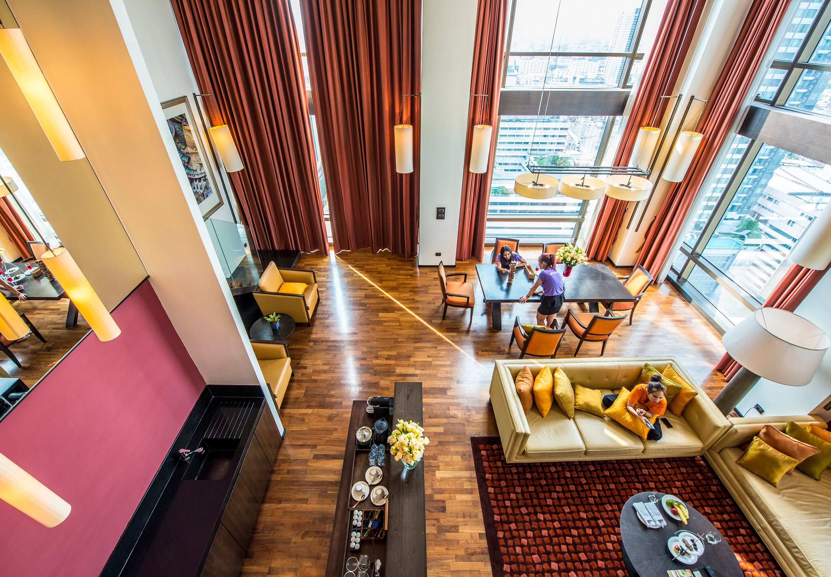 grand duplex suite, piano club privilege, separate living room | view from room