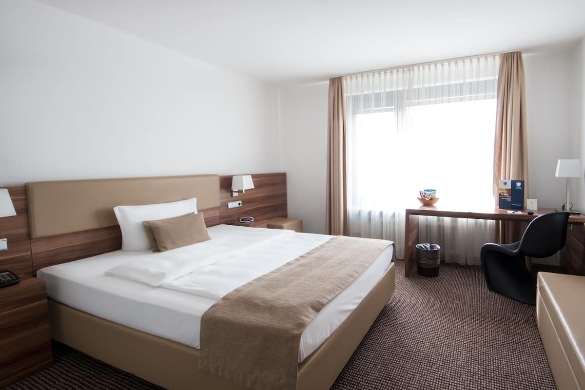 Eenpersoonskamer, 1 queensize bed | Lakens van Egyptisch katoen, luxe beddengoed, donzen dekbedden