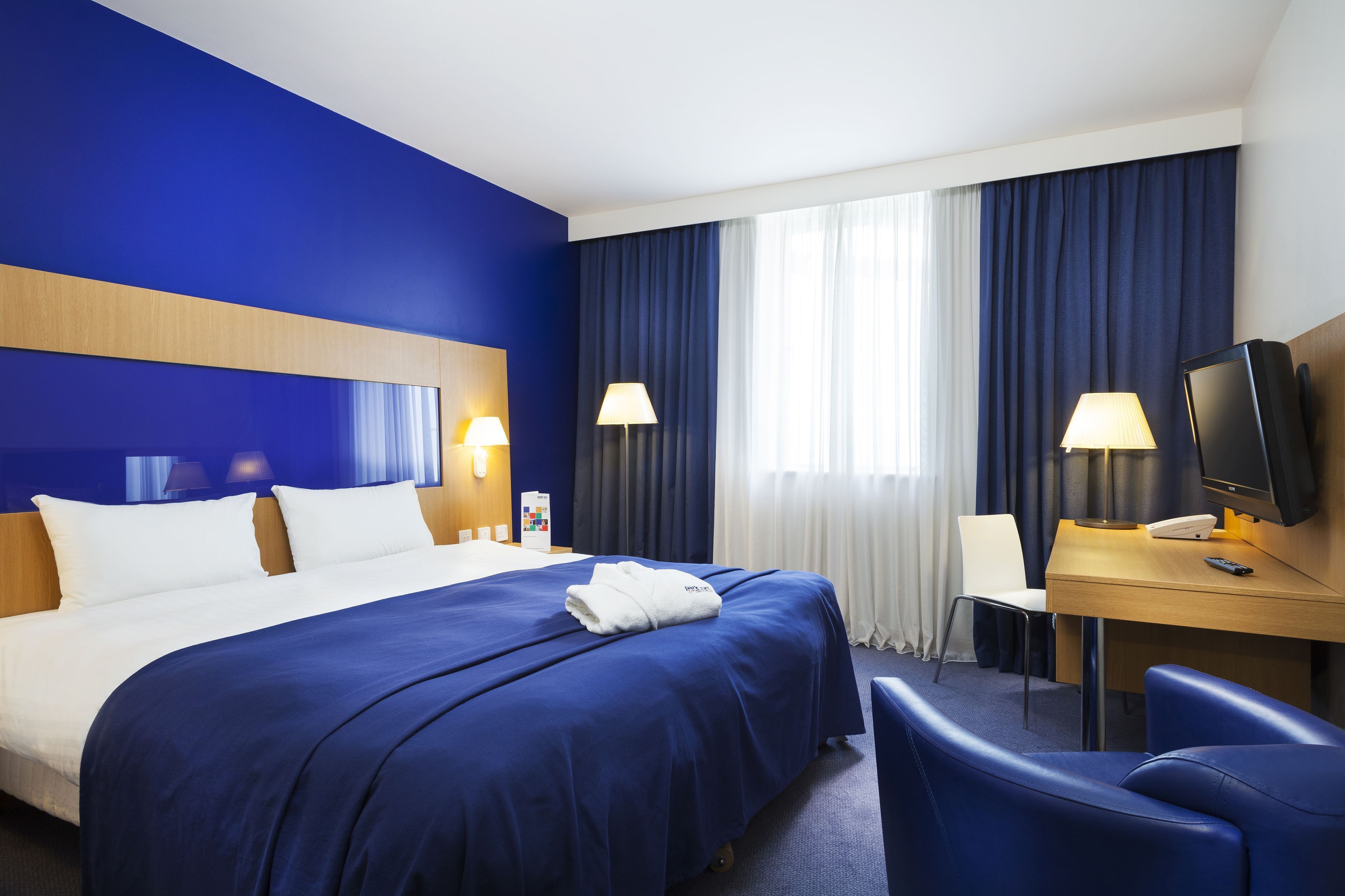 In-room safe, desk, laptop workspace, blackout drapes