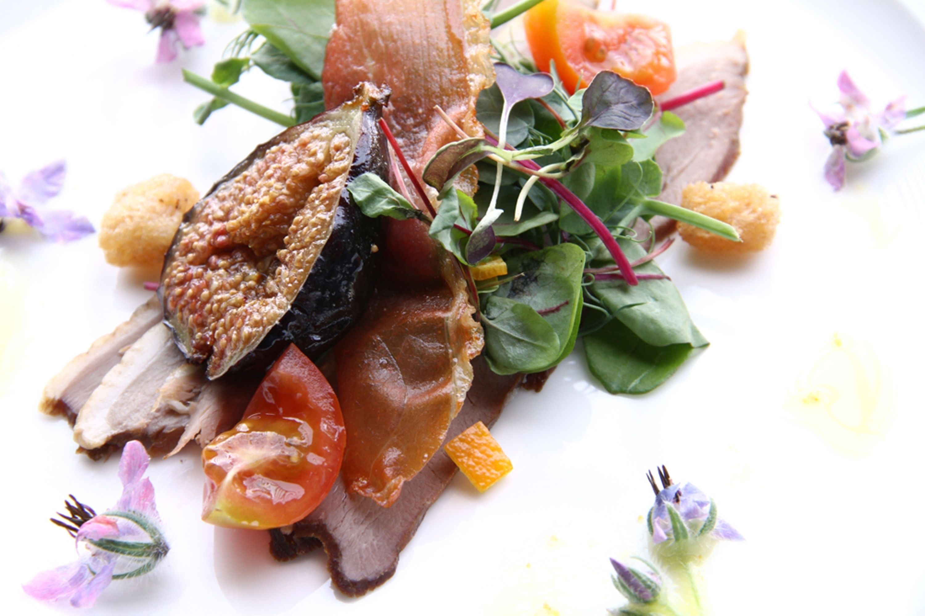 A plate of food with various ingredients.