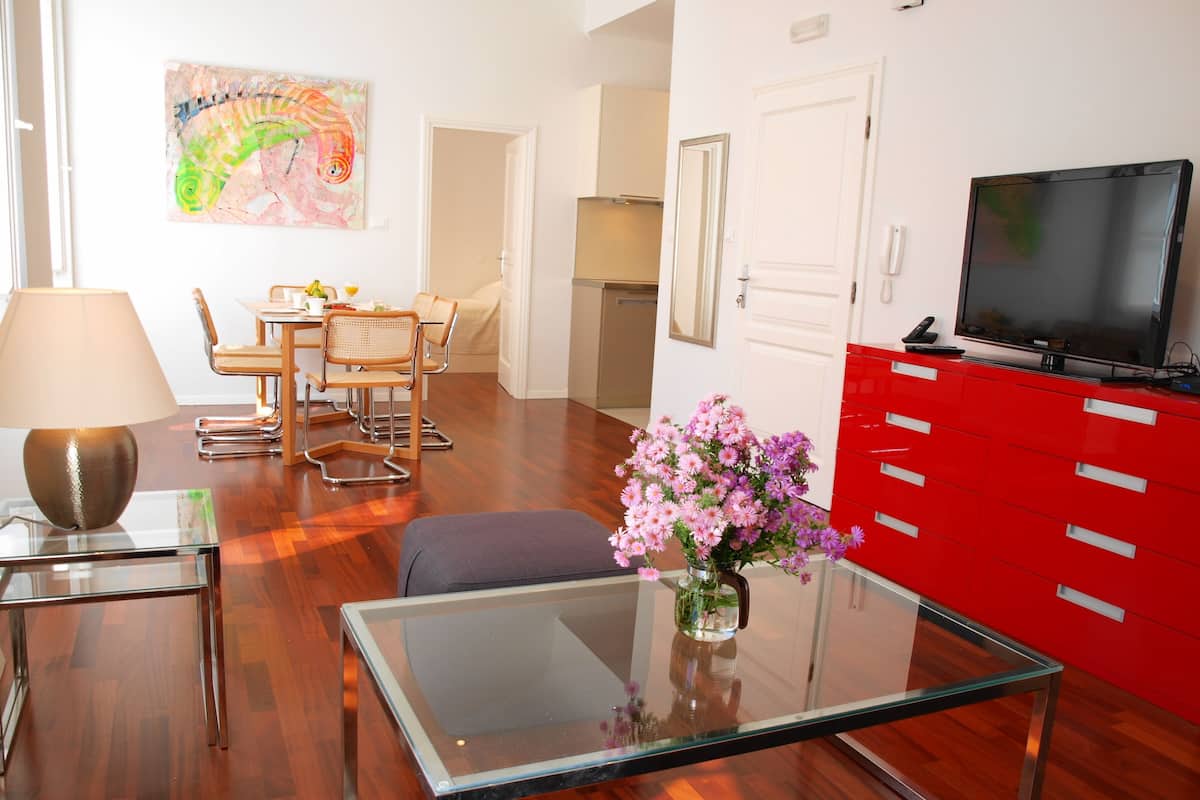Standard Apartment, 2 Bedrooms (Gunduliceva poljana 7) | Living area | Plasma TV, DVD player