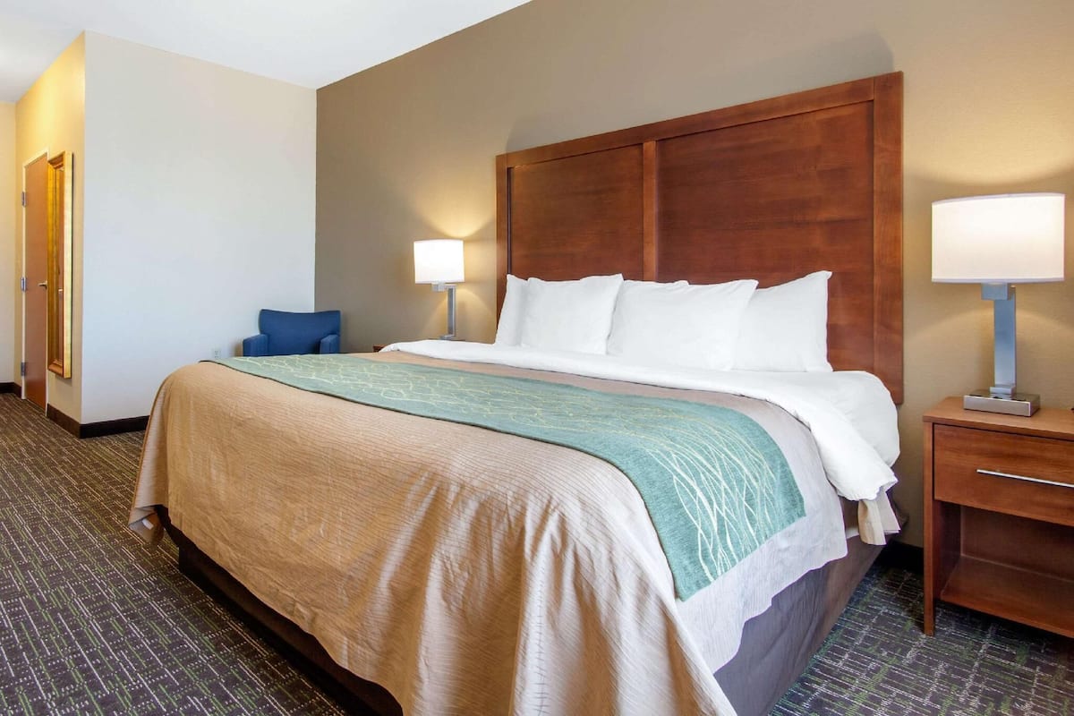 Down duvets, pillow-top beds, desk, blackout curtains