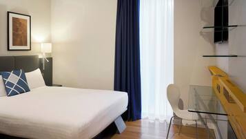 Standard Double Room | Desk, laptop workspace, blackout curtains, iron/ironing board