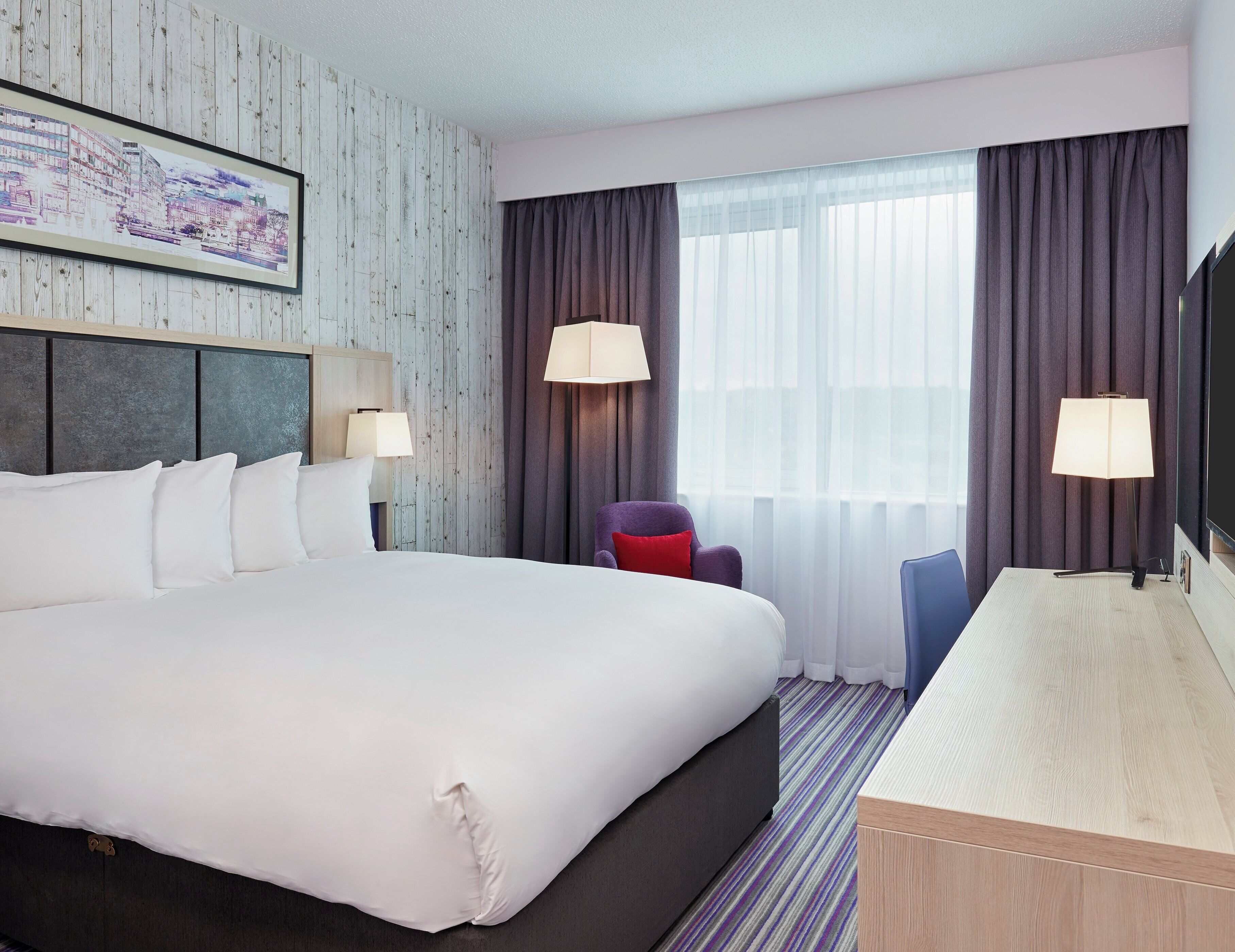 Desk, blackout curtains, iron/ironing board, free WiFi