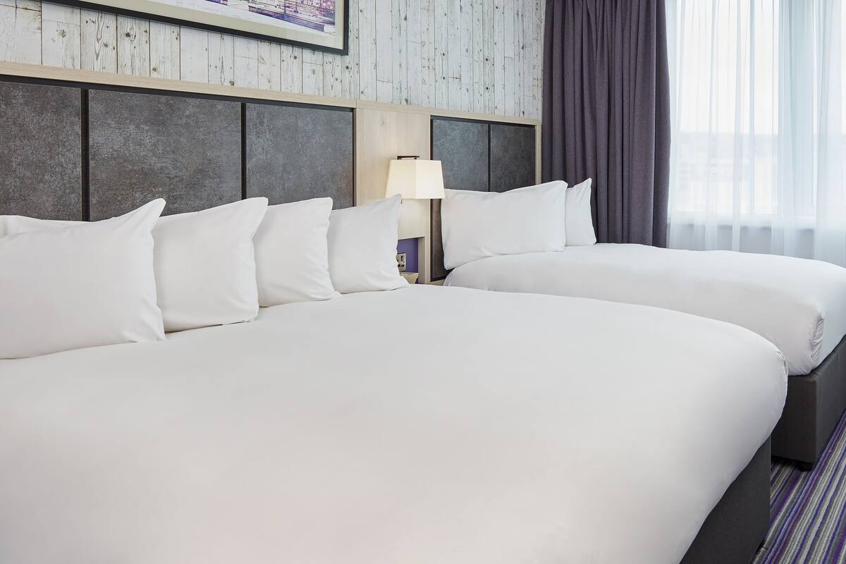 desk, blackout curtains, iron/ironing board, free wifi