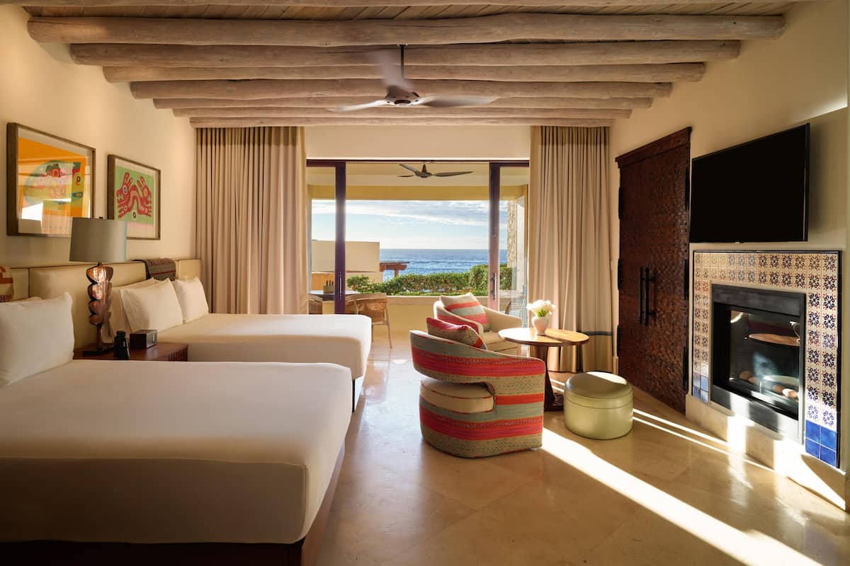 Chambre, 2 grands lits (View) | Draps en coton égyptien, literie de qualité