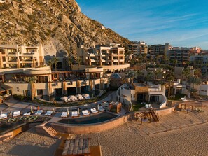 On the beach, free beach cabanas, beach massages, beach yoga - Waldorf Astoria Los Cabos Pedregal (Cabo San Lucas)