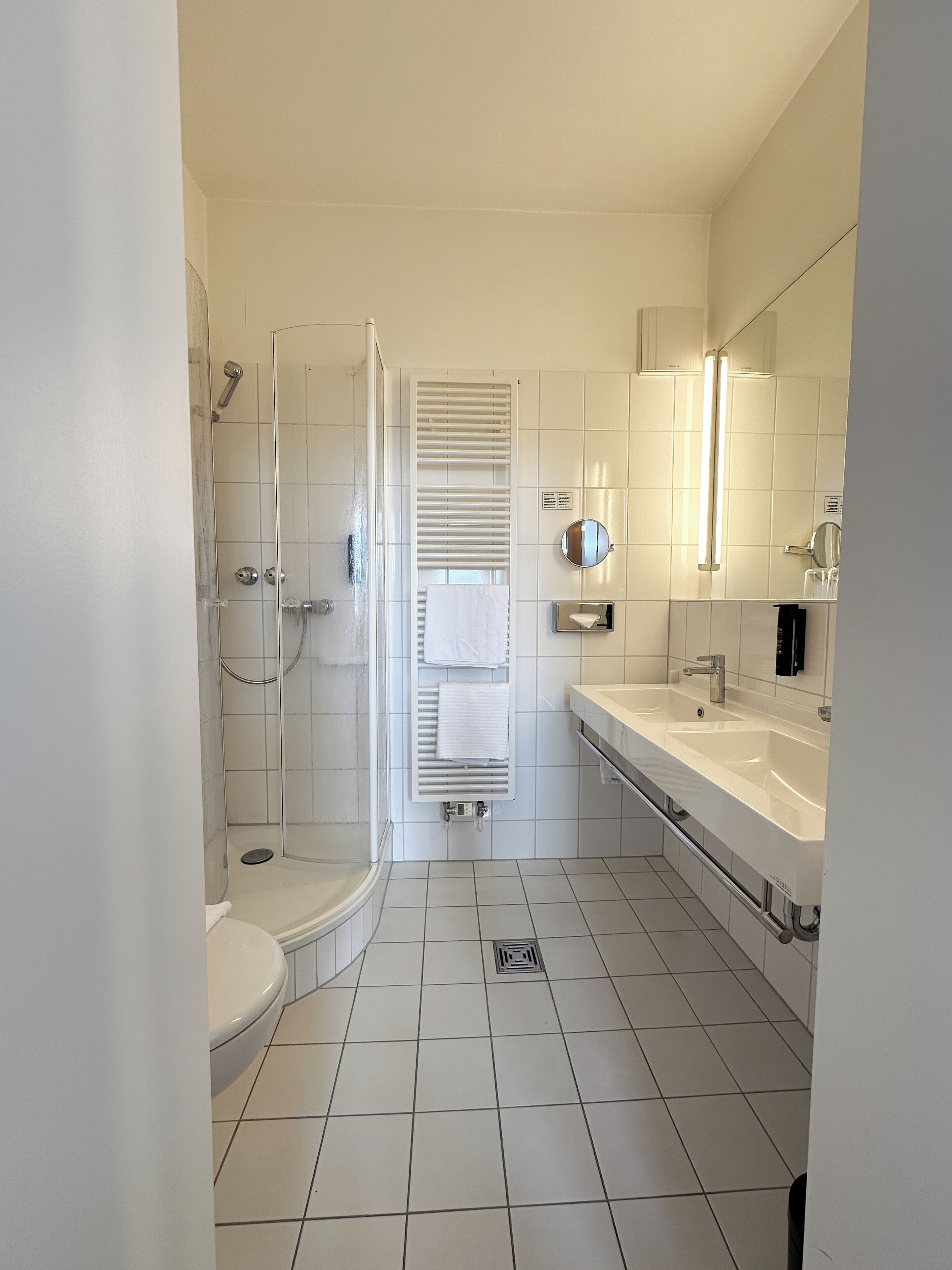 standard double room | bathroom | shower, towels