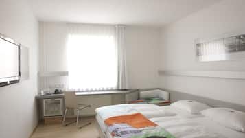 Hypo-allergenic bedding, in-room safe, individually decorated