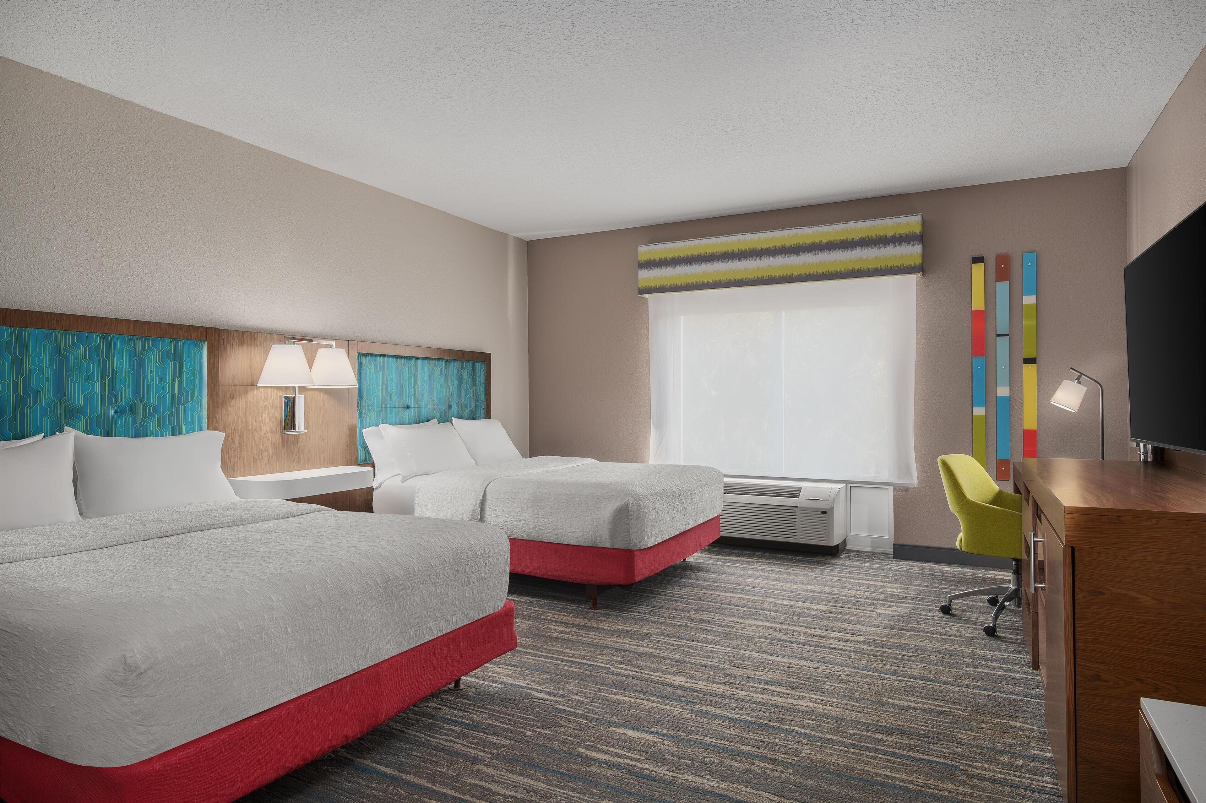 Standard room with two queen beds | Premium bedding, pillowtop beds, in-room safe, desk