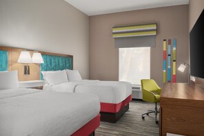Standard room with two queen beds | Premium bedding, pillow-top beds, in-room safe, desk