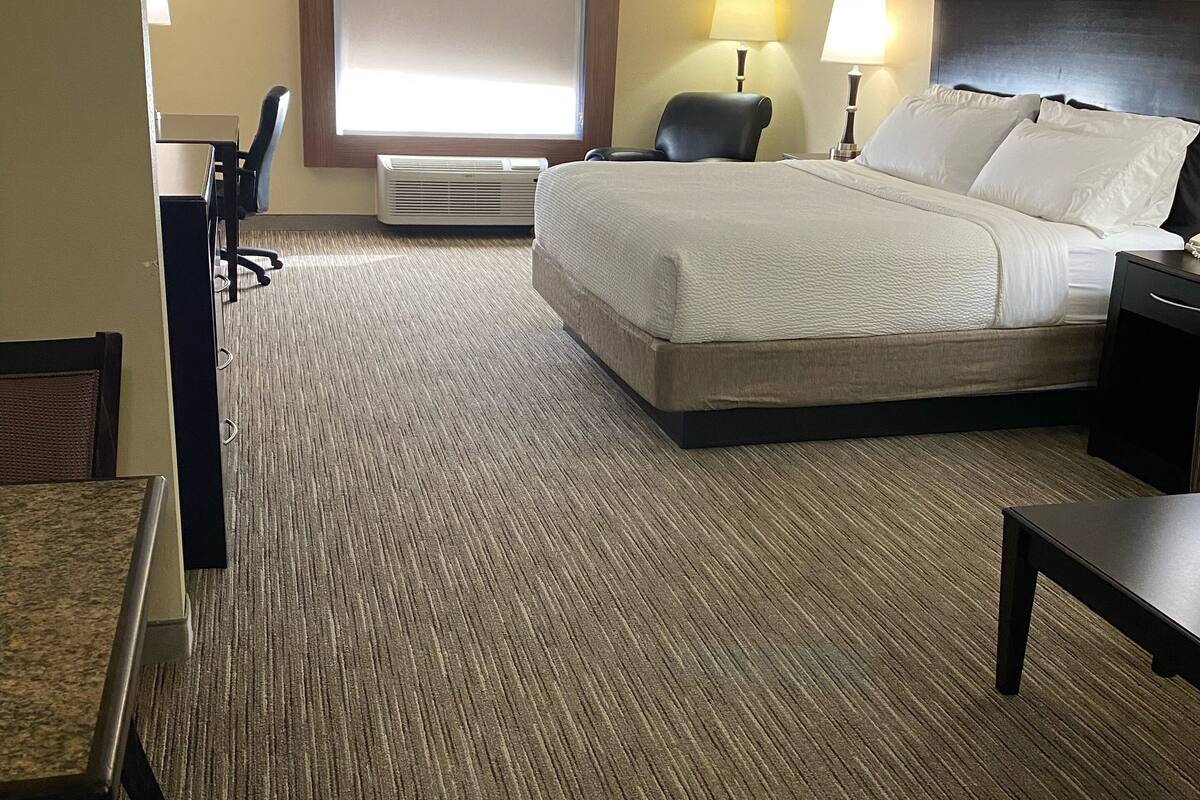 suite, 1 king bed with sofa bed, microwave | 1 bedroom, in-room safe, desk, iron/ironing board