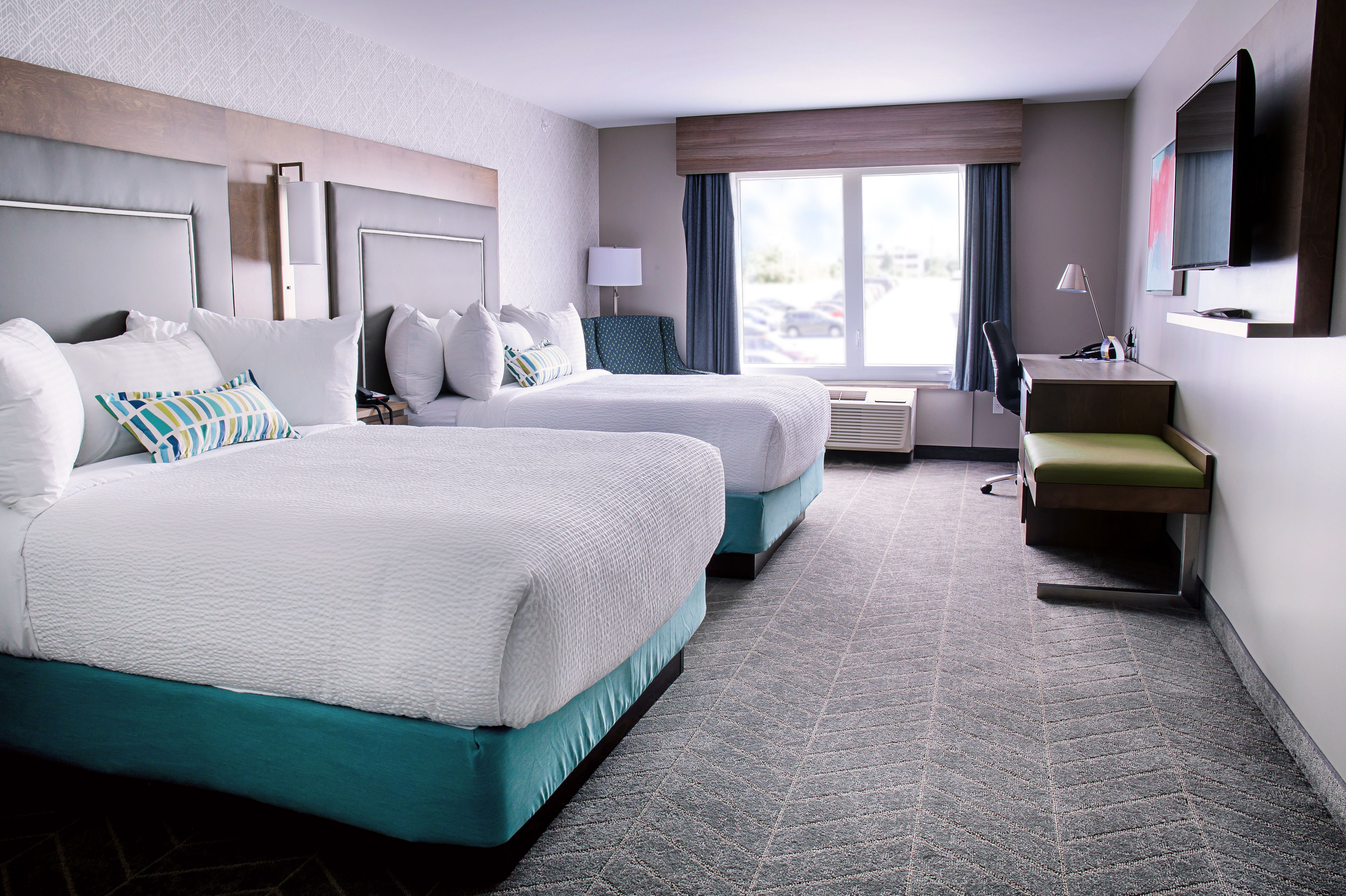 Standard Room, 2 Queen Beds, Non Smoking, Refrigerator & Microwave | 1 bedroom, premium bedding, in-room safe, desk