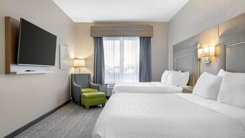 Standard Room, 2 Queen Beds, Non Smoking, Refrigerator & Microwave (Shower Only;with Sofabed) | 1 bedroom, premium bedding, in-room safe, desk