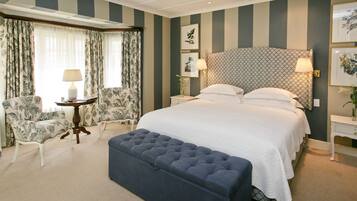 Premium bedding, down duvets, minibar, in-room safe