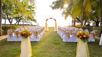 Área externa para casamento