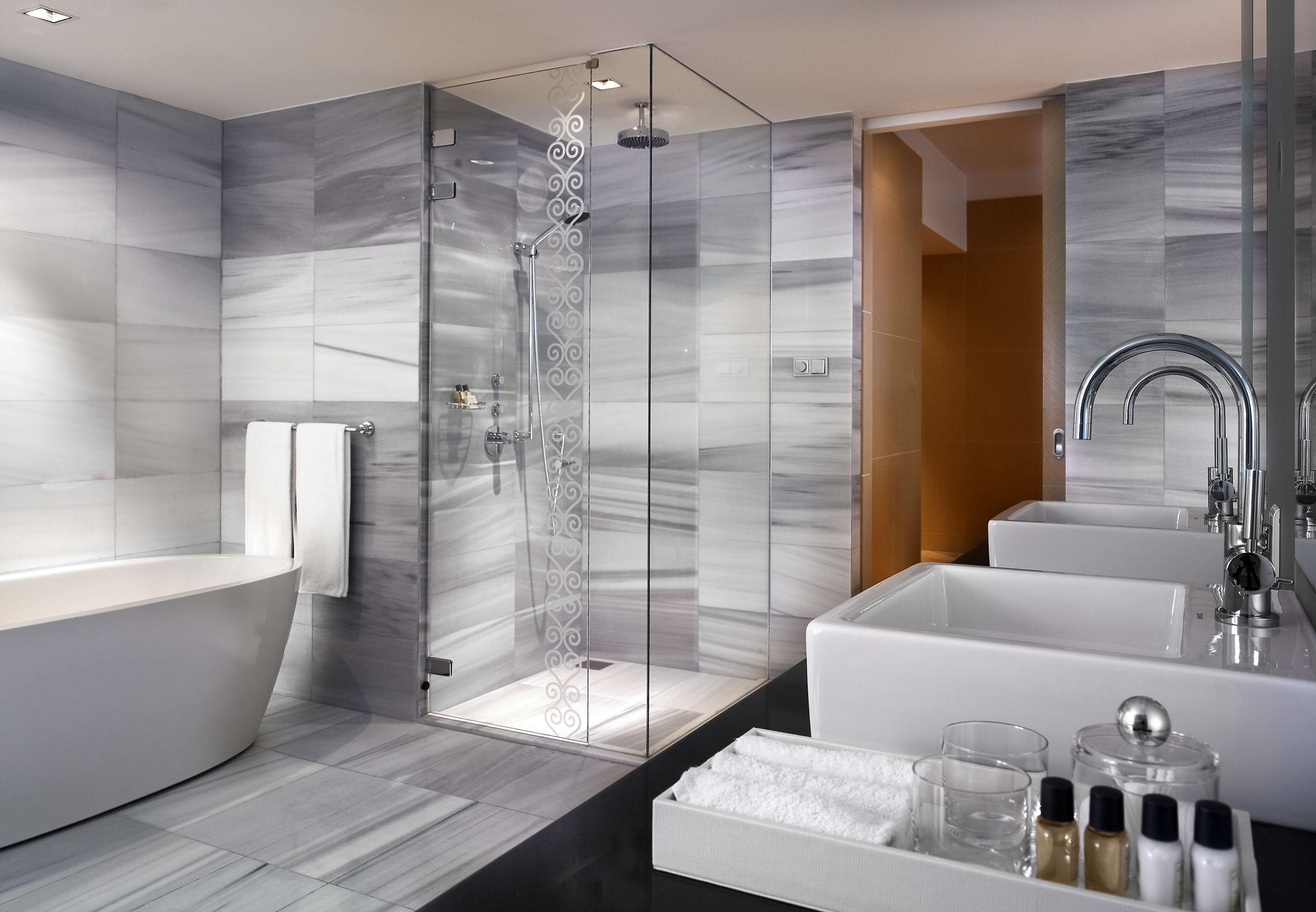 suite, 1 king bed (regency) | bathroom | separate bathtub and shower, deep-soaking bathtub, rainfall showerhead