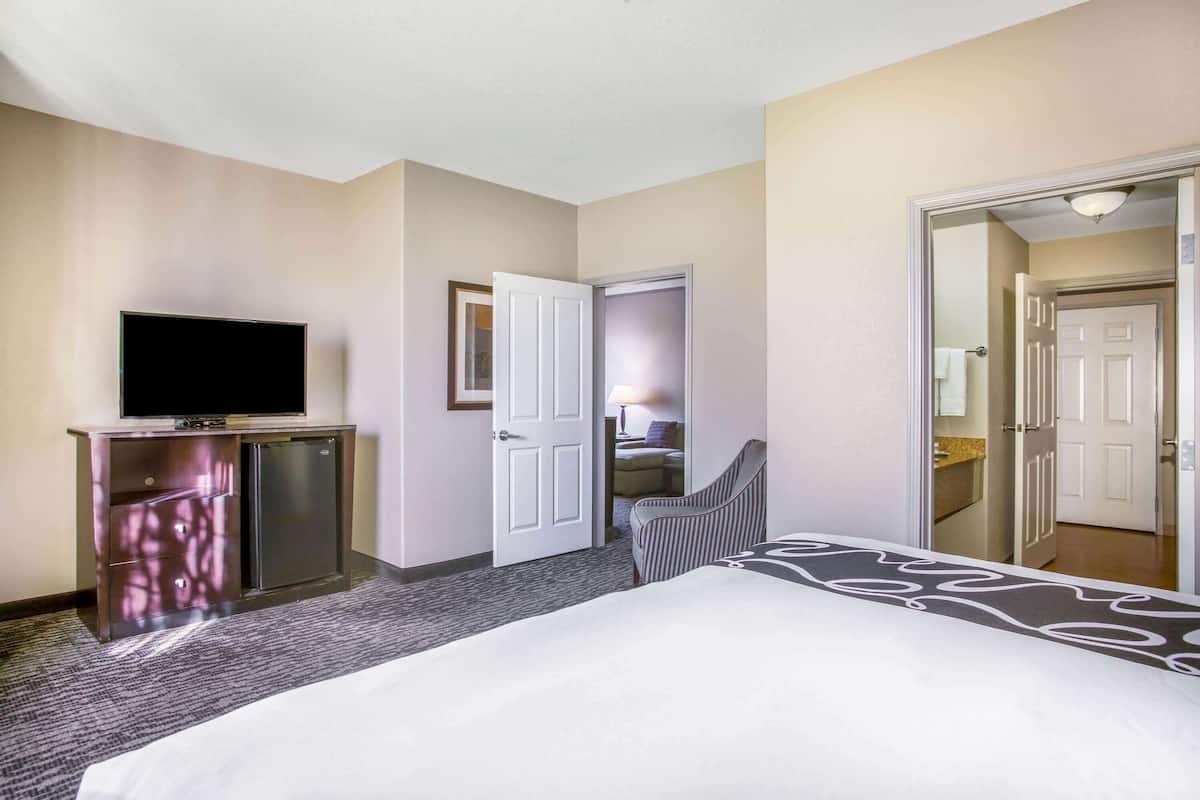 Suite Deluxe, 1 letto king, non fumatori | Biancheria da letto di alta qualità, una scrivania, tende oscuranti