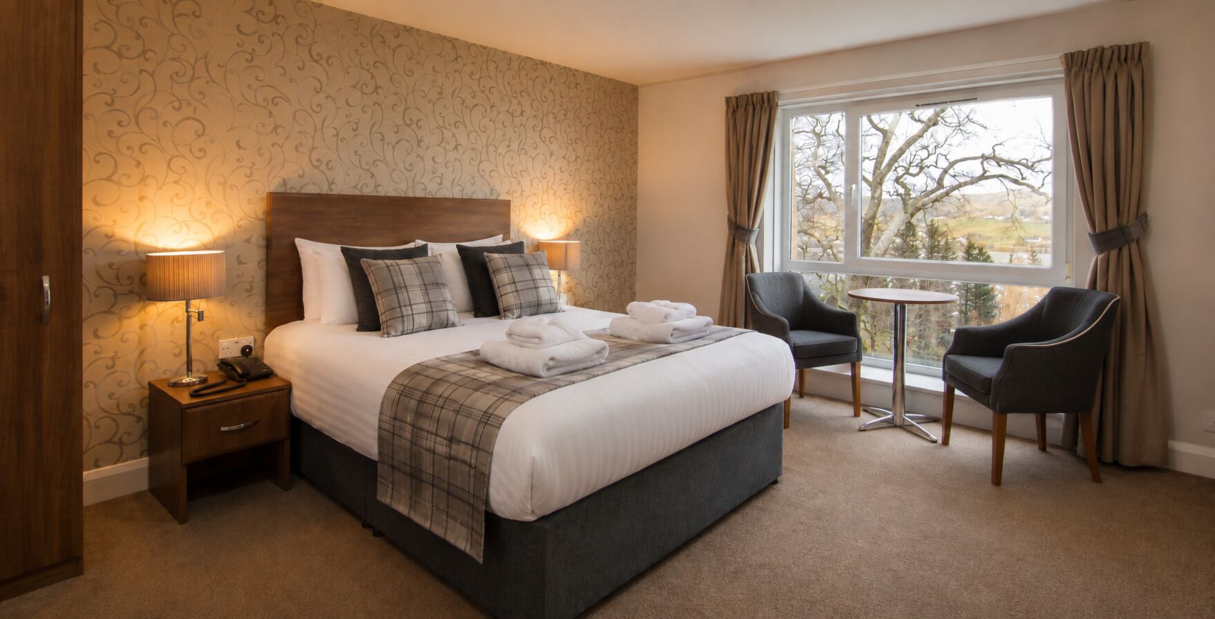 Doppelzimmer, 1 King-Bett, Meerblick (In Uig Lodge) | Kostenloses WLAN, Bettwäsche