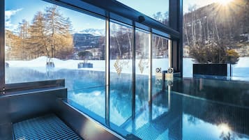 Indoor pool, outdoor pool, open 7:00 AM to 8:00 PM, pool umbrellas
