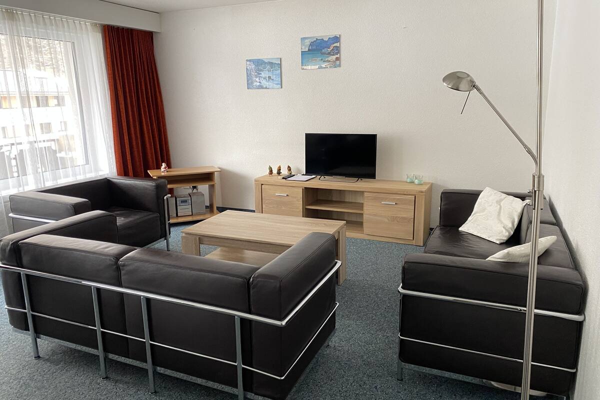 superior apartment | living area | flat-screen tv, offices