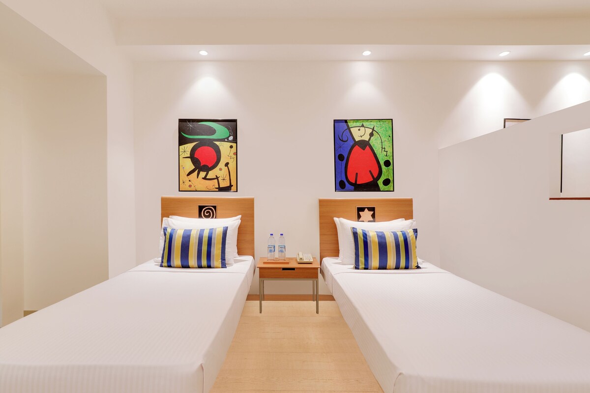 Ropa de cama de alta calidad y minibar 