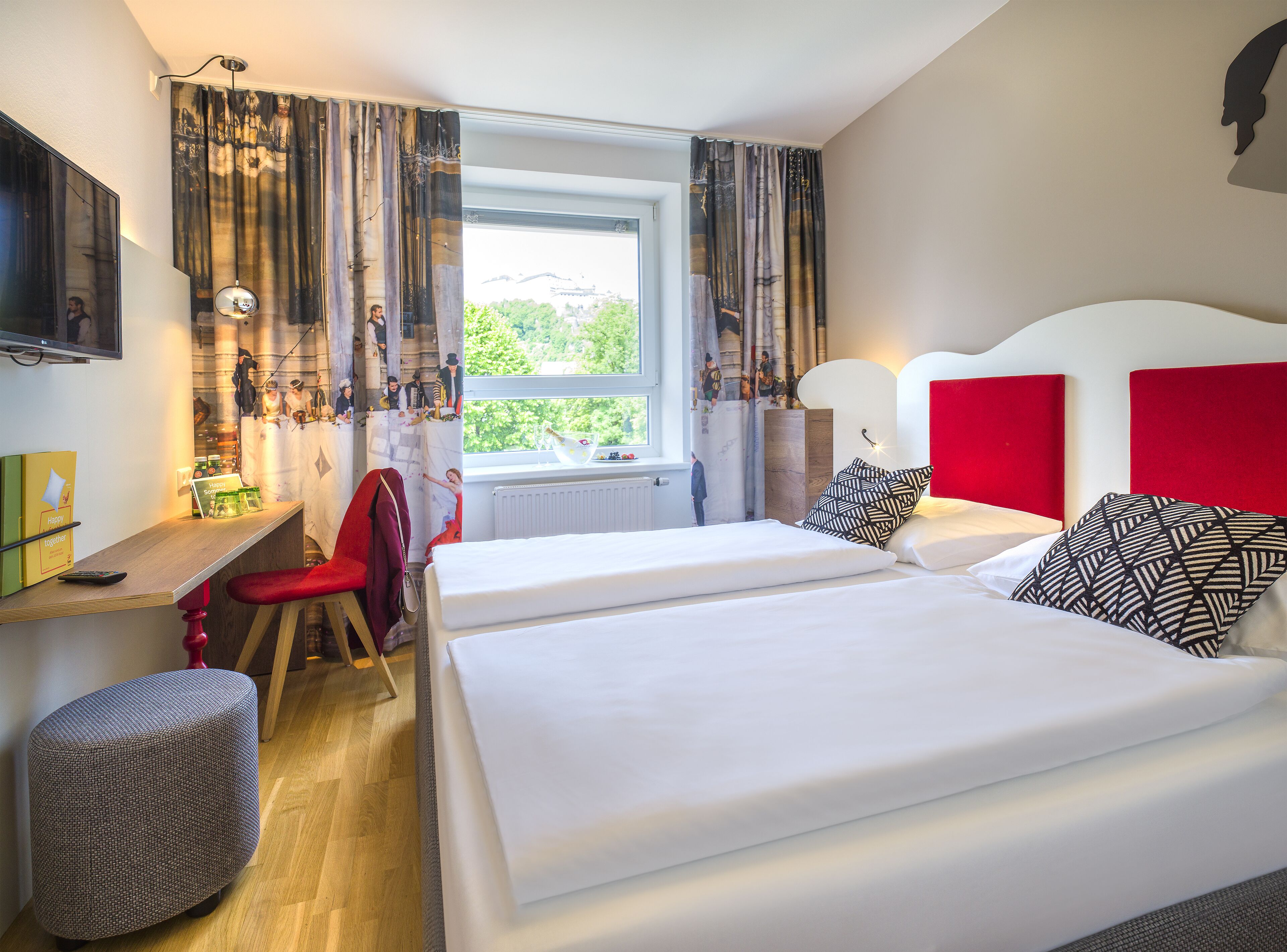 2 bedrooms, in-room safe, blackout curtains, soundproofing