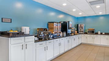 Free daily self-serve breakfast