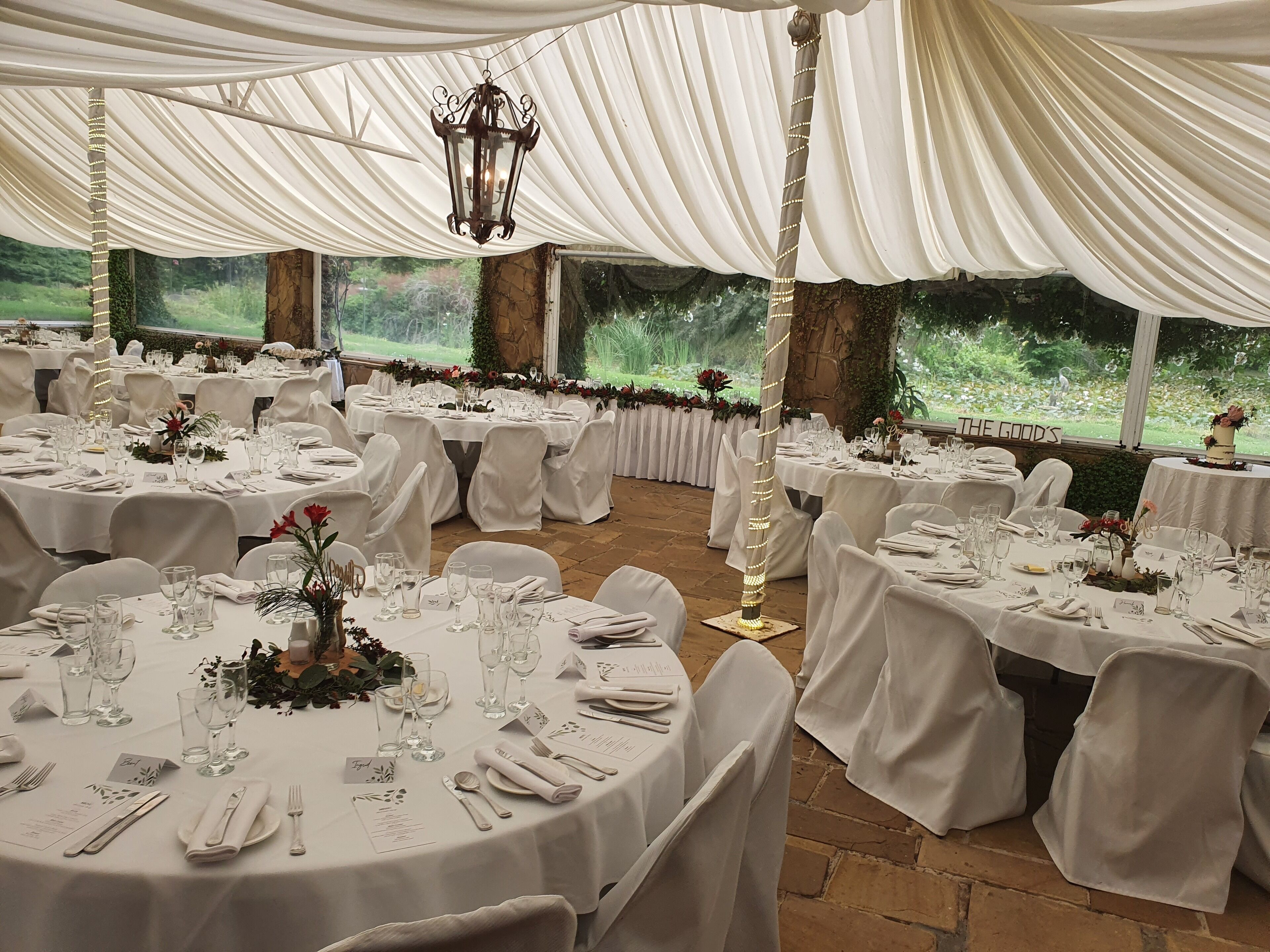 outdoor wedding area