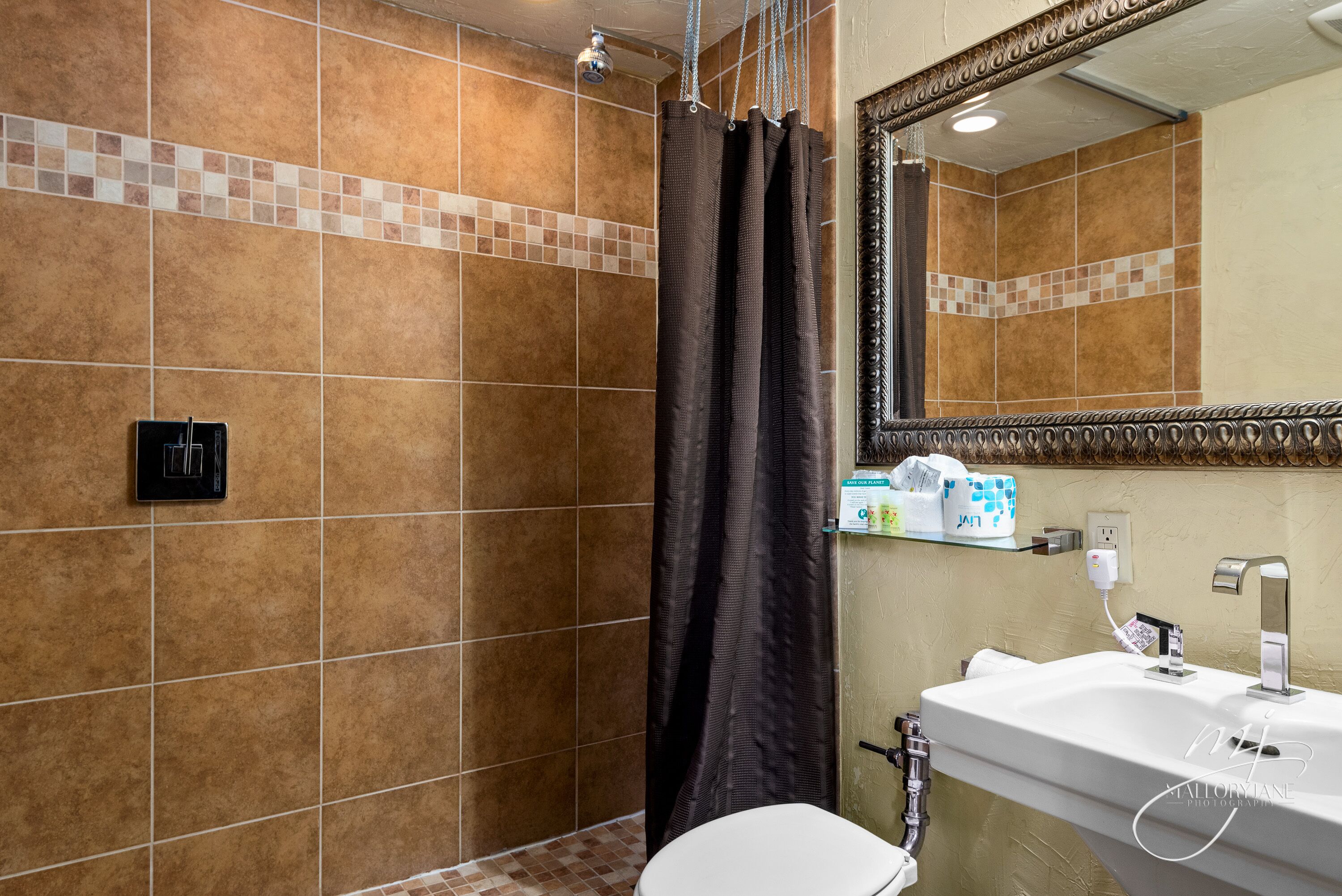 historic king suite | bathroom | combined shower/bathtub, free toiletries, hair dryer, towels