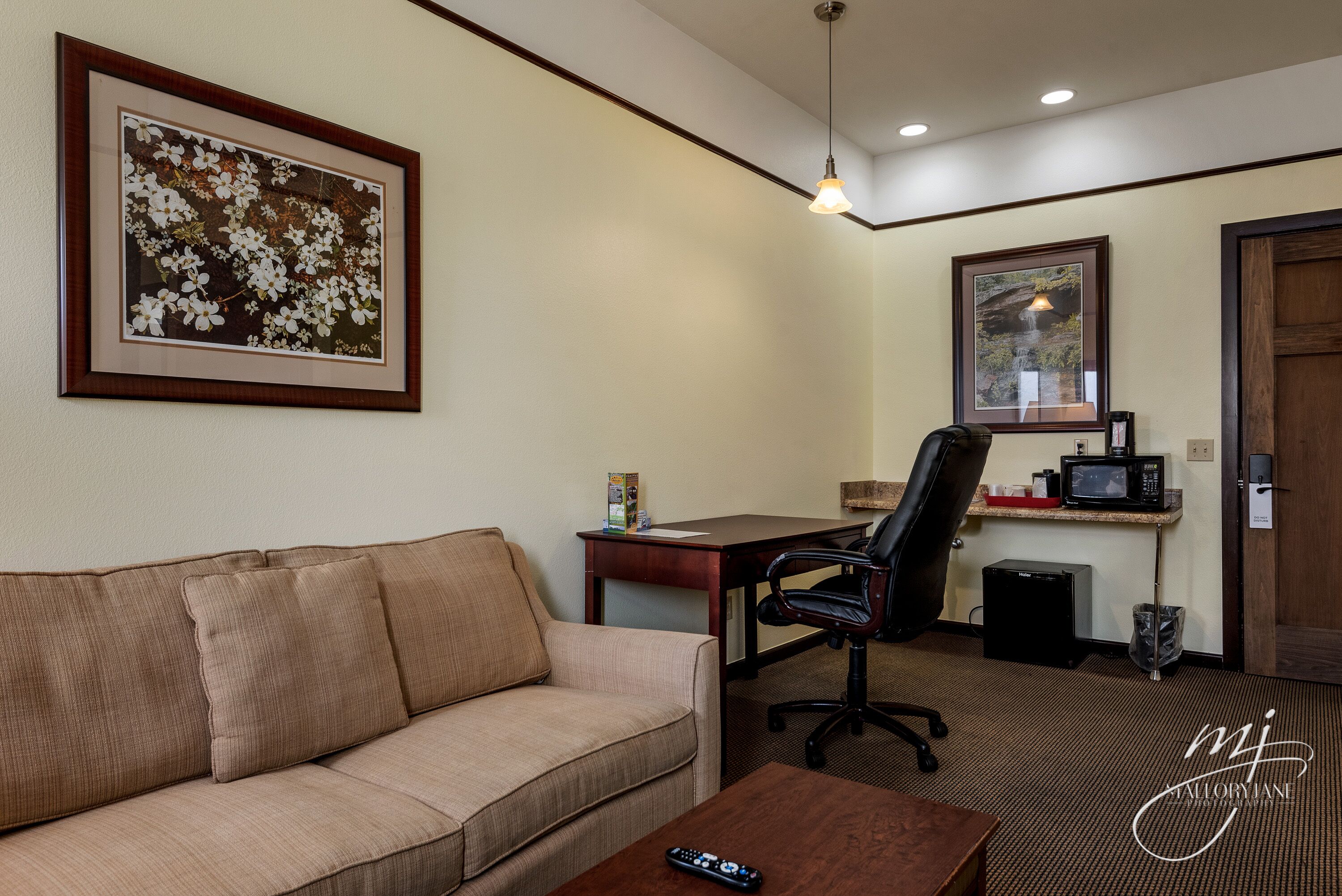 buffalo river king suite | living area | lcd tv