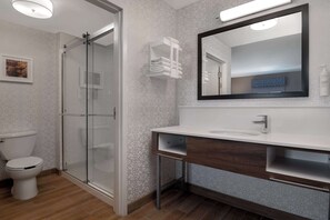 Suite, 1 King Bed, Refrigerator & Microwave (Wet bar) | Bathroom shower - Hampton Inn & Suites Billings West I-90 (Billings)