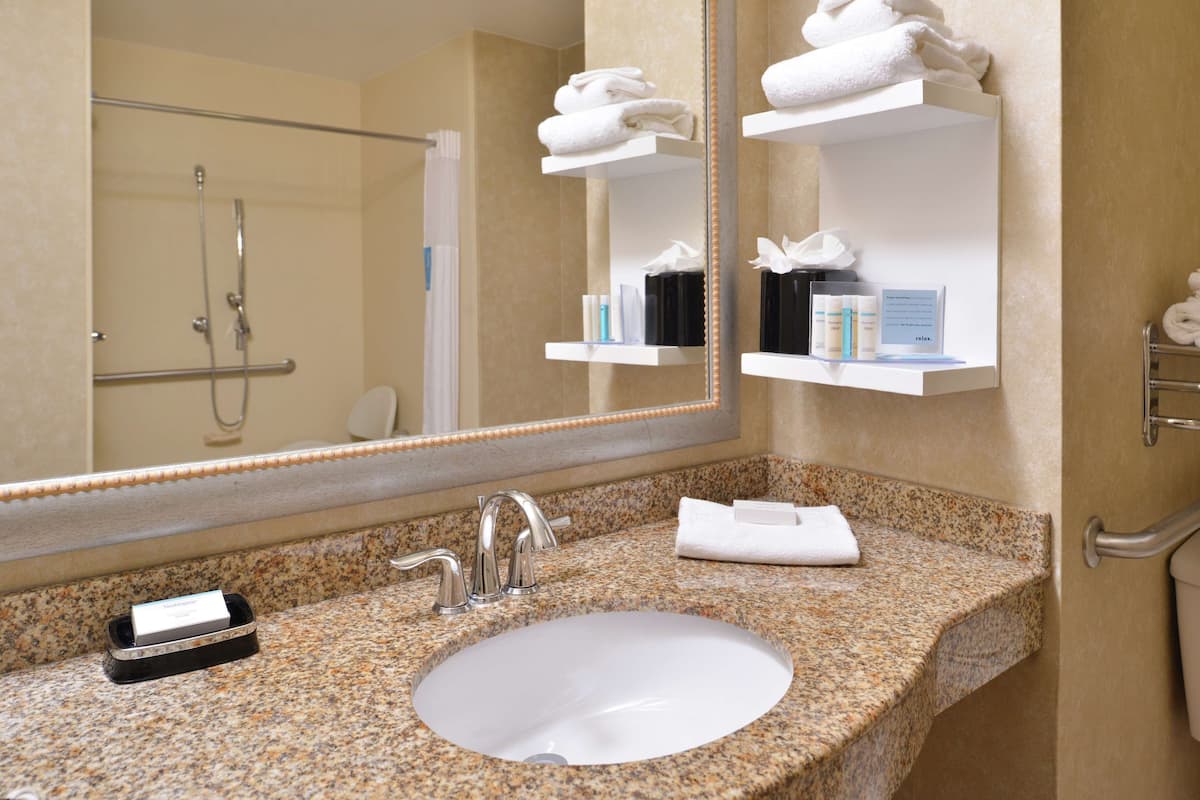 hair dryer, towels