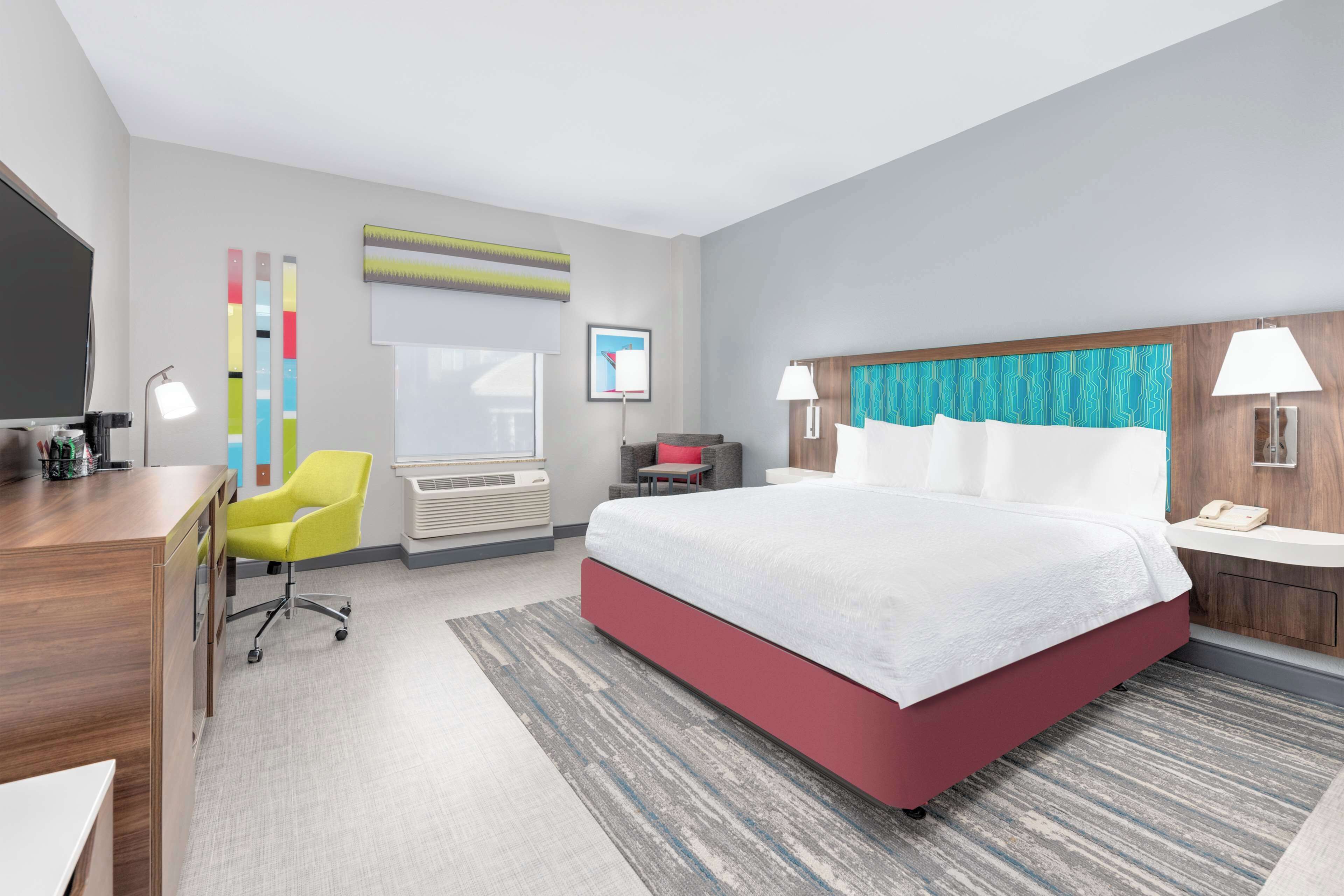 room, 1 king bed, accessible, non smoking | in-room safe, desk, laptop workspace, blackout curtains