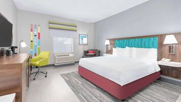 Room, 1 King Bed, Accessible, Non Smoking | In-room safe, desk, laptop workspace, blackout drapes