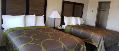 Standard Room, 2 Queen Beds, Non Smoking | Desk, free WiFi, bed sheets