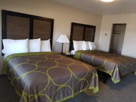 Standard Room, 2 Queen Beds, Non Smoking | Desk, free WiFi, bed sheets
