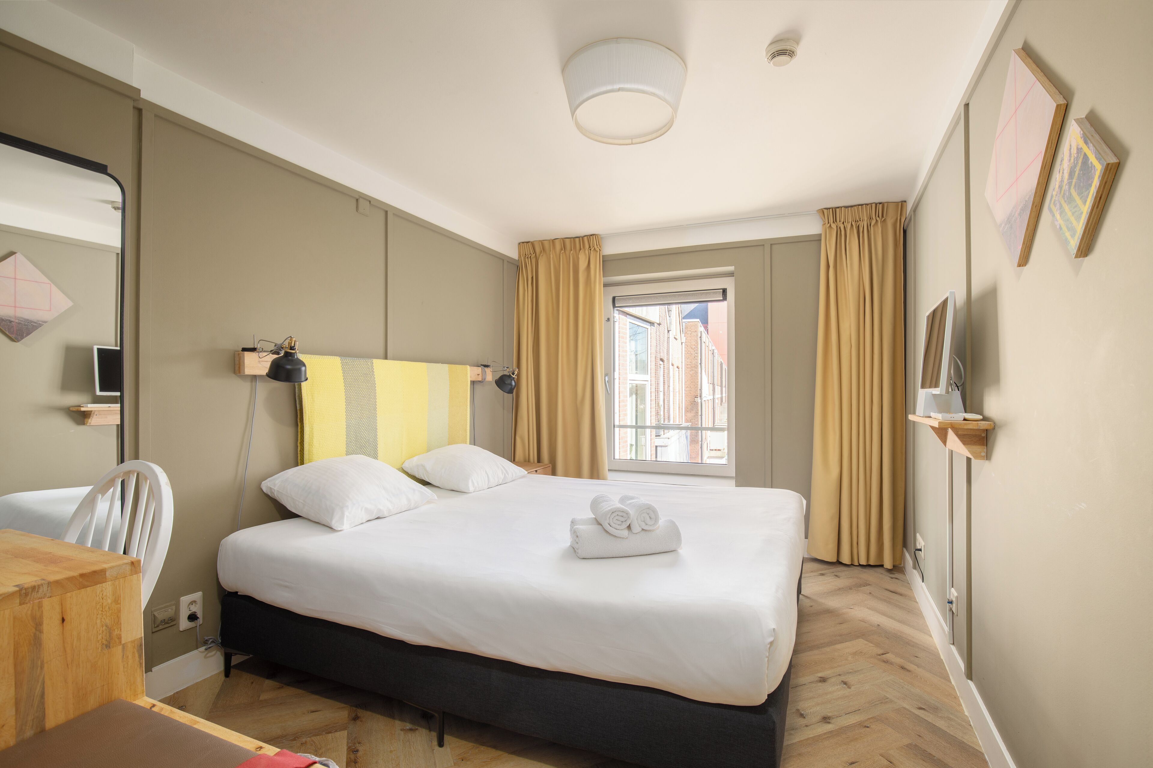 classic double room | in-room safe, desk, laptop workspace, blackout curtains