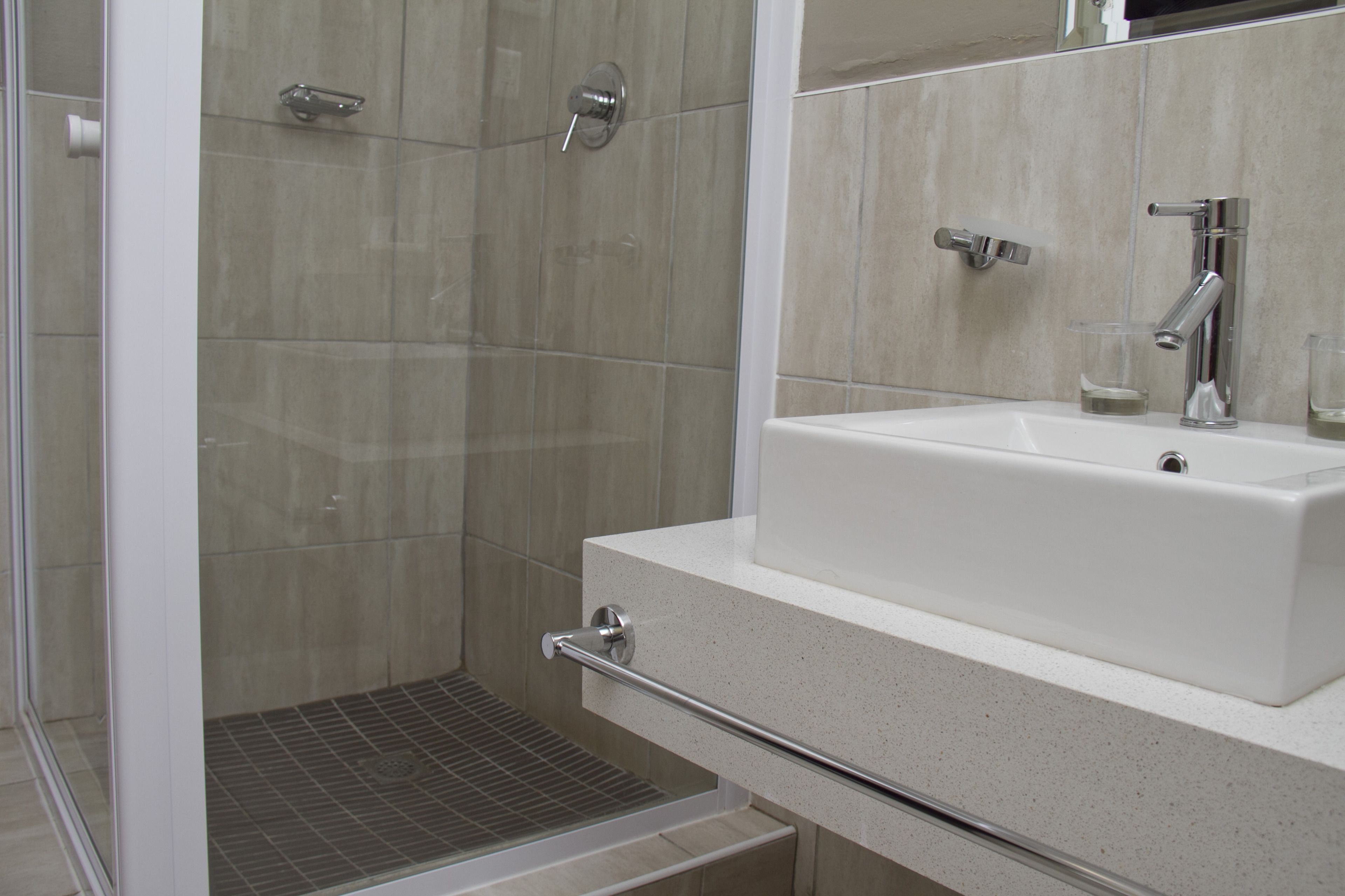 shower, rainfall showerhead, eco-friendly toiletries, hair dryer