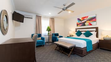 Superior Queen Room | 1 bedroom, desk, blackout drapes, iron/ironing board