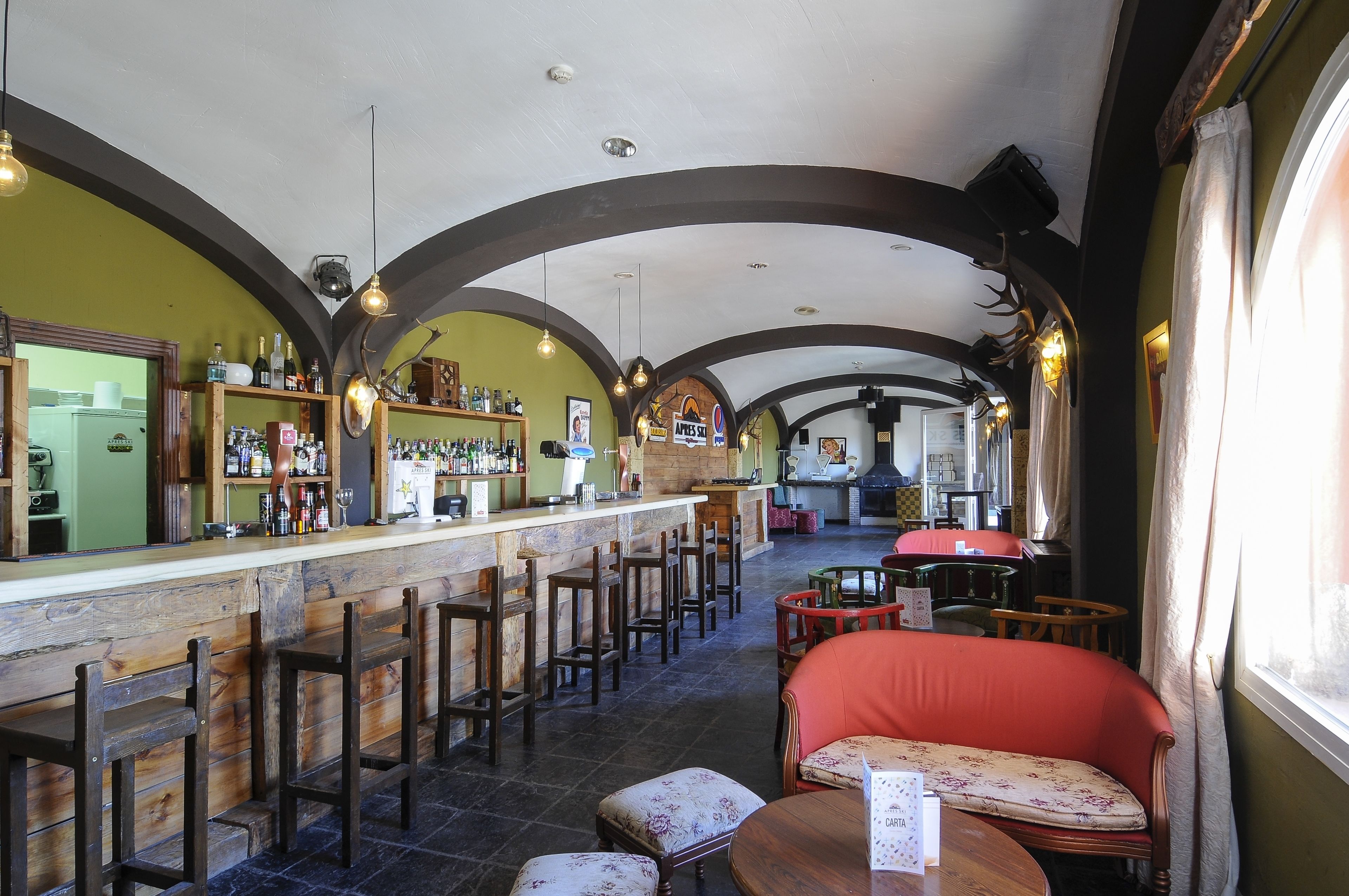 Tapas bar, garden views