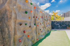 Outdoor rock climbing